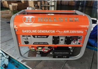 Генератор газ/бензин HOLLSTER HHGE3500XG LUX, 3.0/3.5кВт, мідна обмотка, посилена рама