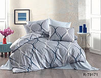 Полуторный комплект постельного белья из ранфорса ТМ TAG 1,5-спальн. с компаньоном R-T9171