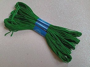 Нитка муліне (для вишивання) колір - зелений