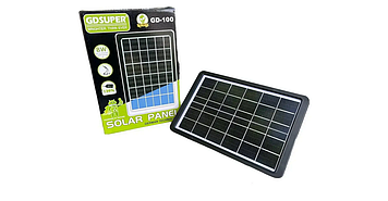 Вологозахищена сонячна панель GDSUPER GD-100 заряджання від сонця Solar Panel 8W