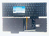 Оригинальная клавиатура для Lenovo Legion 5-15ARH05H, 17ARH05H, 15ACH6H, 17ACH6H rus, black, голубая подсветка