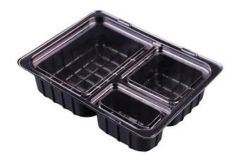 Одноразова упаковка для соусу HF-66 на три поділки 600 шт/уп