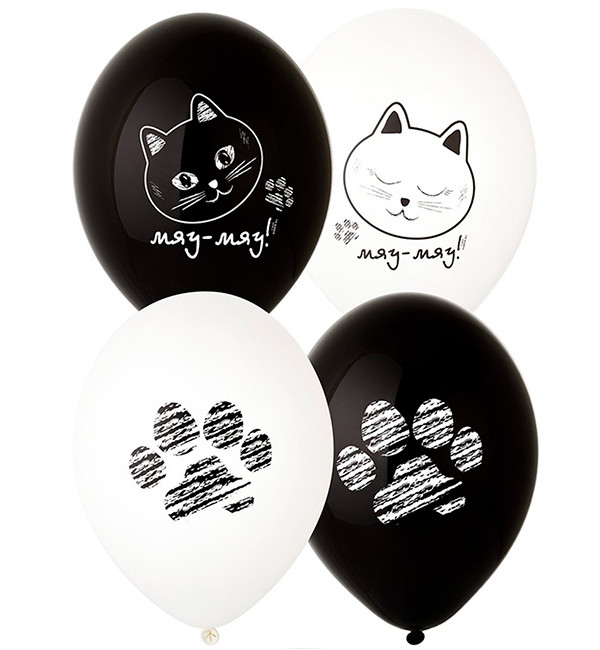 Повітряні кулі "Котячі лапки" 7 шт., Польща, d - 30 см