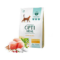 OptiMeal Chicken - корм ОптиМил с курицей для взрослых кошек 10 кг