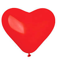 Повітряні кулі "Серце", 10 шт, Італія, d 25 см, колір - червоний