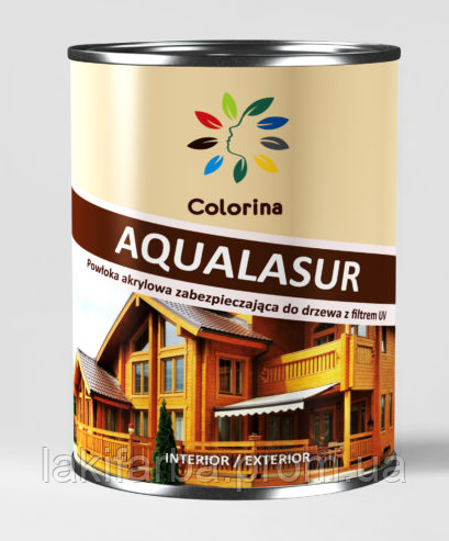 Лазур AQUALASUR ТМ "COLORINA" 2,5л Червоне дерево