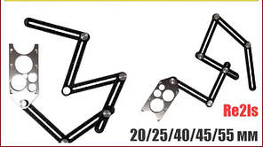 Шаблометр лінійка кутомір багатофункціональний (Алюміній) зі сталевою накладкою Re2ls 77-556