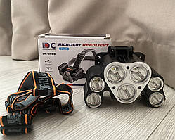 Headlight Highlight Ліхтар акумуляторний світлодіодний налобний 4 режими 7 led DC 6666