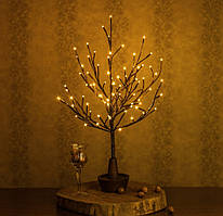 Світлодіодне дерево-світильник на батарейках. Колір Світла Теплий Білий
