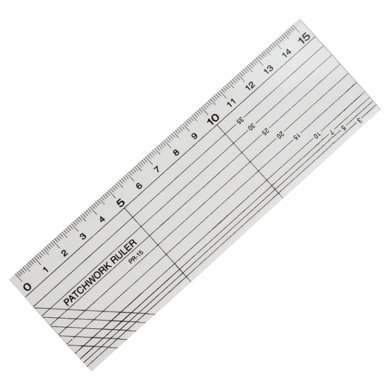 Лінійка для печворку і квілтингу 5х15 см базова універсальна (акрил 2.5 мм) (6420), фото 1