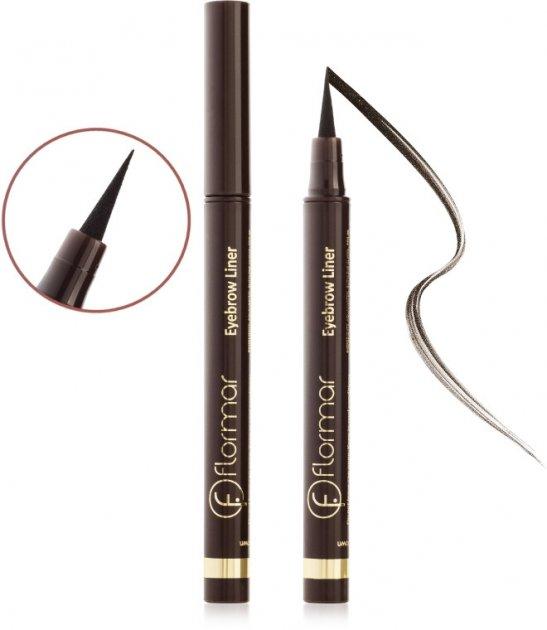 Підводка — Фломастер для брів Flormar Eyebrow Liner, Deep Dark brown, 1 мл