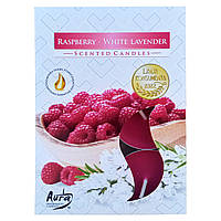 Свеча таблетка ароматическая Raspberry - White Lavender, Bispol. В наборе 6 штук. Польша.(48)