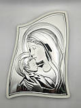 Срібна ікона "Богородиця з Ісусом" (22х16см), фото 2