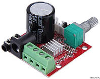 Плата звукового стереопідсилювача на основі PAM8610 класу D 2x15W, 7-15 вольтів
