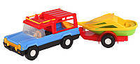 Іграшкова машинка автосафарі з причепом