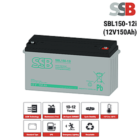 Акумуляторна батарея SSB Battery SBL150-12i AGM 12 V 150 Ah (C10)
