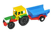 Дитяча іграшка трактор з причепом в коробці