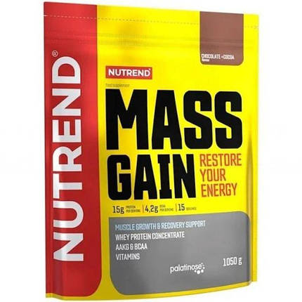 Гейнер Nutrend Mass Gain 1050 g Chocolate-Cocoa, фото 1