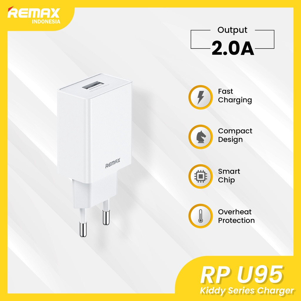 Мережевий зарядний пристрій Remax RP-U95 EU ( White ), фото 1