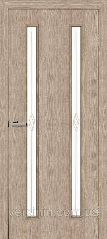 Двері міжкімнатні Оміс Вероніка G Сатин+малюнок [Екошпон] Сосна Мадейра, фото 1