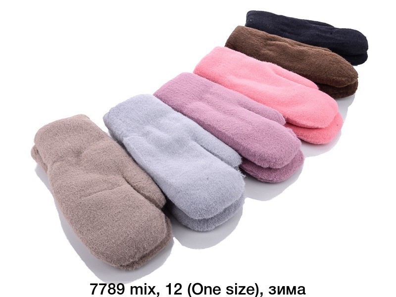 Жіночі в'язані рукавиці на хутрі 7789 різні забарвлення., фото 1