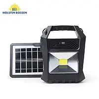 Портативна сонячна станція HB-8073 для заряджання ґаджетів — Power Bank, ліхтар, прожектор, 3 лампи, MP3, FM