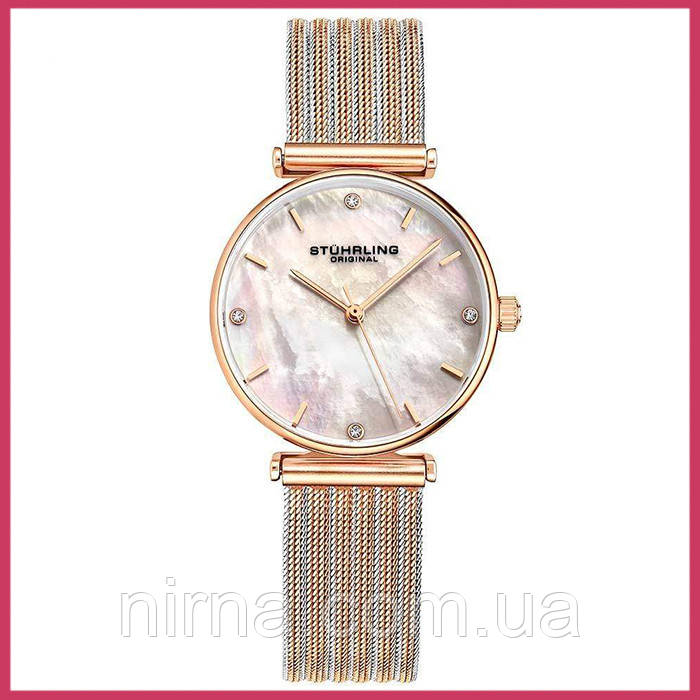Жіночий наручний годинник зі сталевим ремінцем Cambria Quartz Classic Stührling (оригінал)