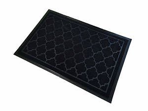 Брудозахисний придверний килим Канвас 80х120 см Чорний