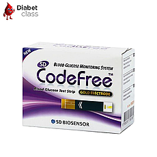 Тест-смужки для визначення глюкози в крові SD CodeFree 50 шт.