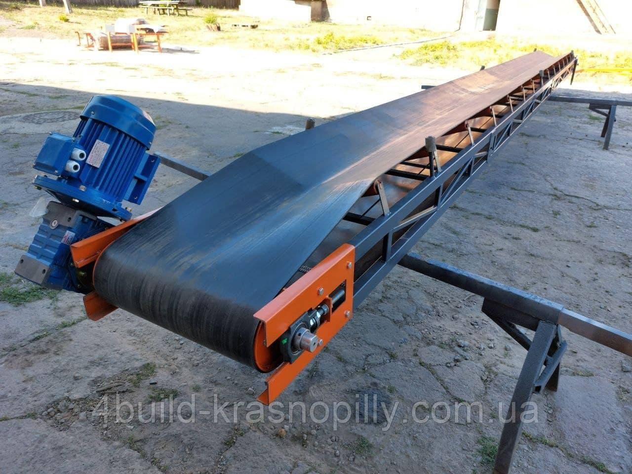 Транспортер стрічковий, жолобчтого типу, конвеєрна лінія ЛТ-10м-600мм