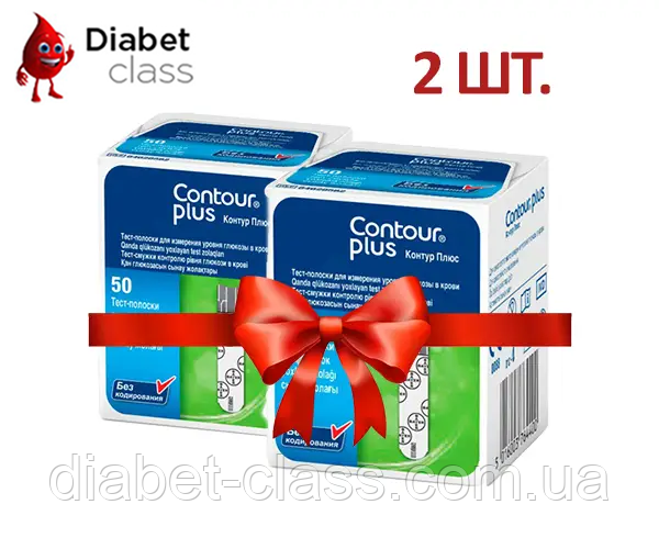 Тест-смужки Контур Плюс (Contour Plus) 2 пачки