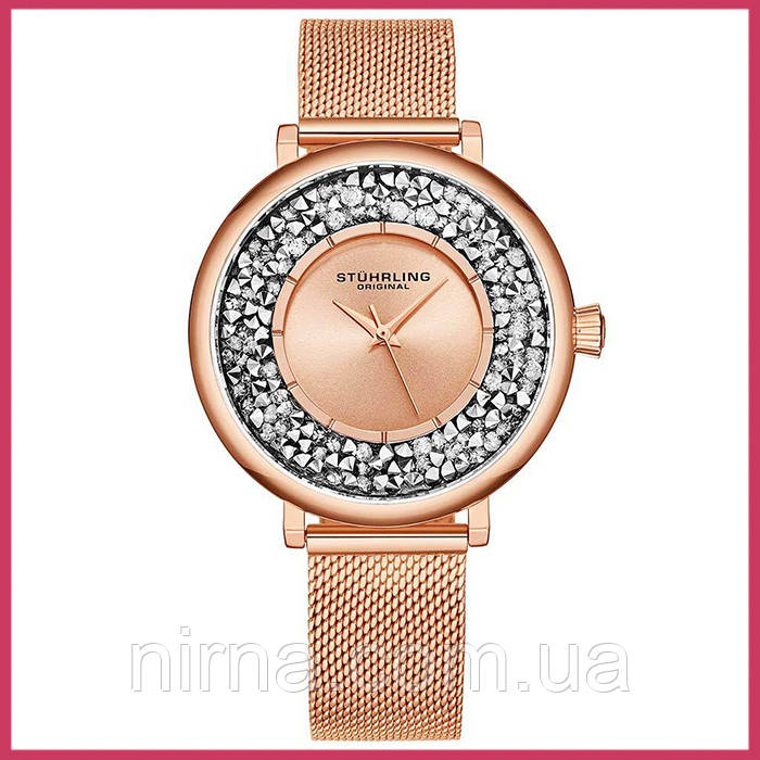 Жіночий наручний годинник зі сталевим ремінцем Quartz Classic Stührling (оригінал)