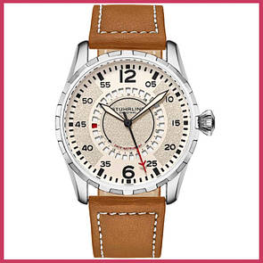 Чоловічий наручний годинник зі шкіряним ремінцем Aviator Quarz Stührling (оригінал)