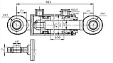 Гідроциліндр ГЦ 63.32.630.915. підйому, опускання штанги обприскувача СТЕП ( хід штока 630 мм), фото 2