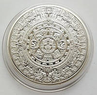 Медаль раунд "Календаль Майя. Золото Ацтеков". Цвет "серебро"