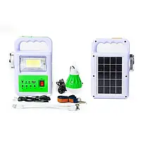 Портативна сонячна станція HB-2005s для заряджання ґаджетів — Power Bank, ліхтар, прожектор, LED-лампа