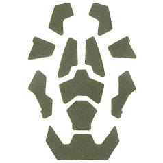 Панелі Velcro липучки на каску шолом — 11 шт., Green