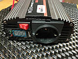 Інвертор напруги 12/220В CarSpa 600Вт (1200Вт) (MSD600) з дисплеєм, фото 4