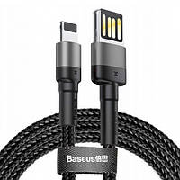 USB кабель Baseus Cafule (Special Edition) for Lightning 1,5A/2m. Grey+Black CALKLF-HG1