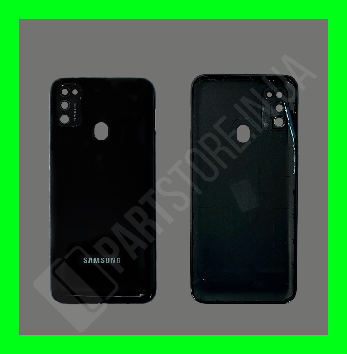 Кришка Samsung M30s M307 Black зі склом камери