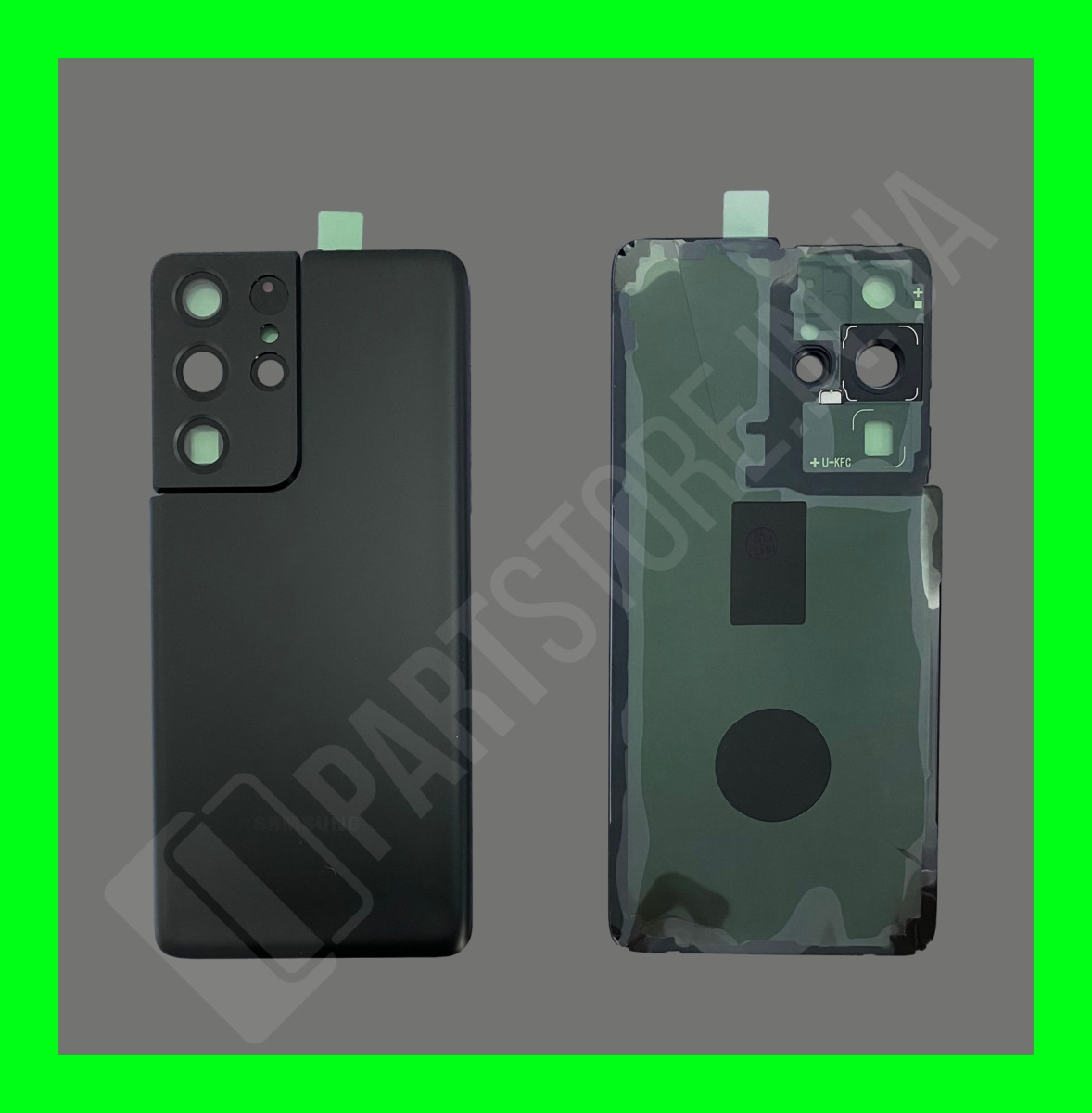 Кришка Samsung S21 Ultra G998 Black зі склом камери