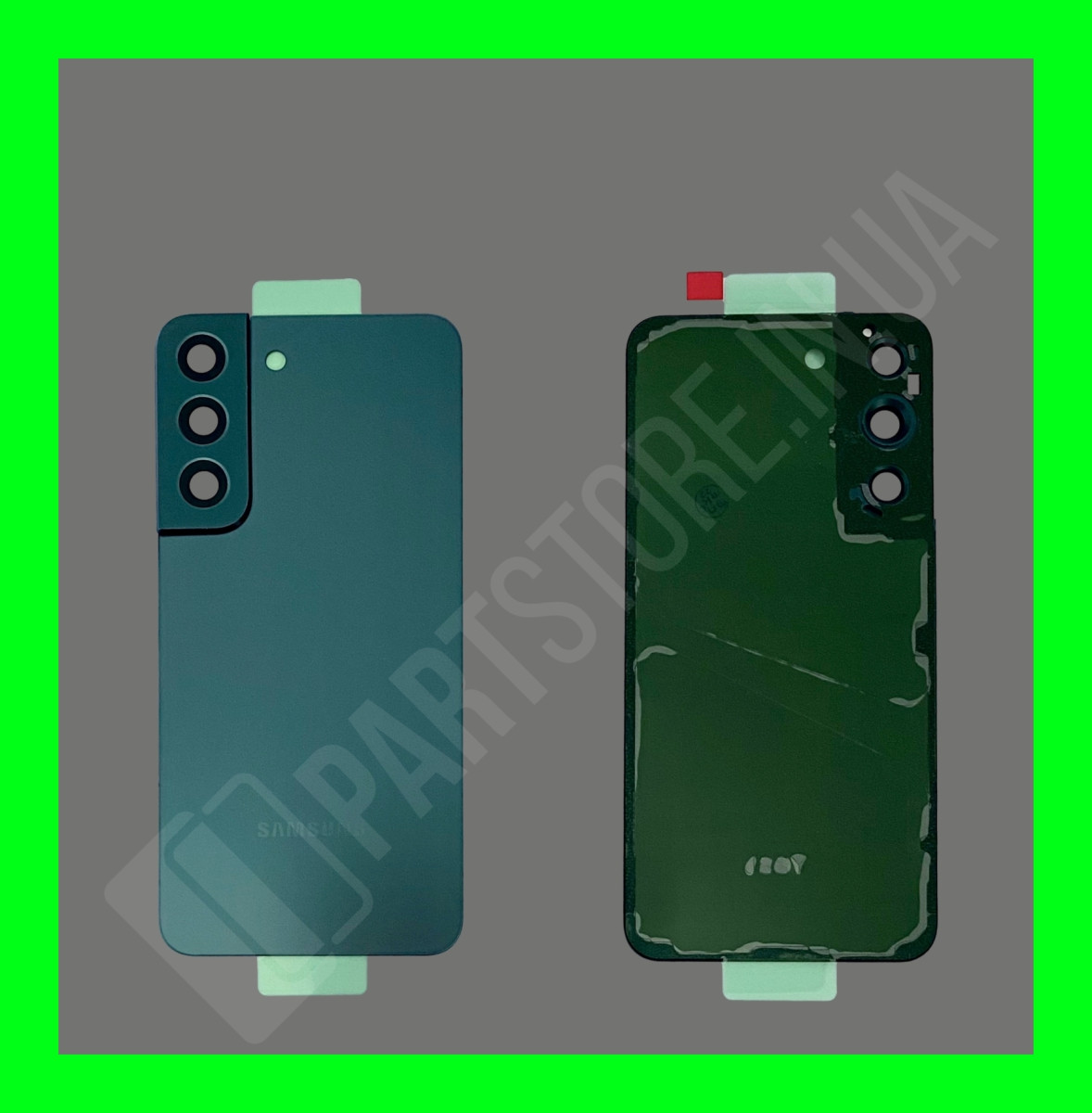 Кришка Samsung S22 S901 Green зі склом камери