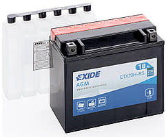 Акумулятор сухозаряджений EXIDE ETX20H-BS = YTX20H-BS, AGM, 18 Ah, 270 А
