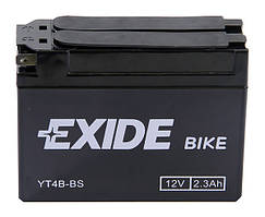 Акумулятор сухозаряджений EXIDE ET4B-BS = YT4B-BS, AGM, 2,3 Ah, 35 А