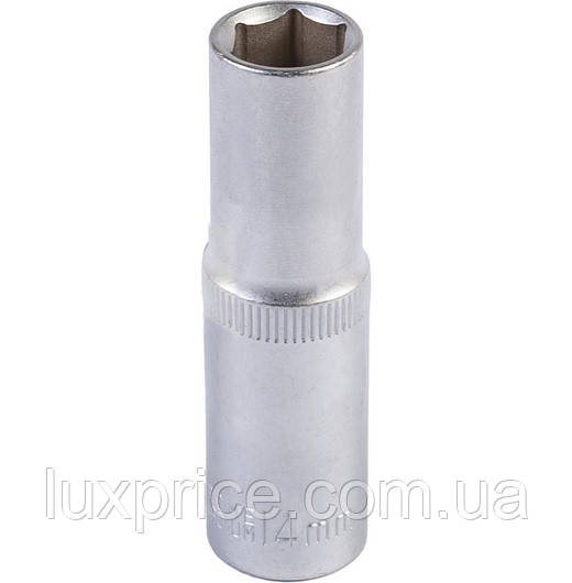 Насадка торцева 6-гранна подовжена MASTERTOOL 1/2" 14 мм CRV 78-0514    Luxprice, фото 1