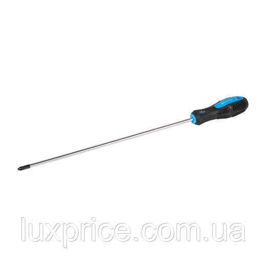 Викрутка хрестова магнітна MASTERTOOL PH2х300 мм ручка з TPR покриттям 48-5230    Luxprice, фото 1