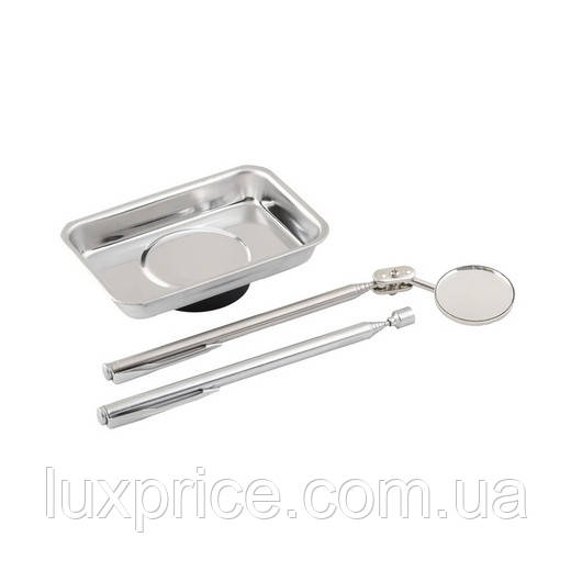 Набір магнітних інструментів MASTERTOOL (тарілка/захват/дзеркало) 81-2137    Luxprice