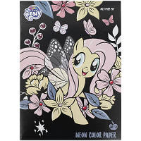 Новинка Цветная бумага Kite My Little Pony А4 10 листов /5цветов неон (LP21-252) !
