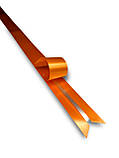 Бант "затяжка" помаранчевого кольору 30 мм для оформлення подарунків і сувенірів, фото 3