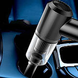 Автомобільний акумуляторний портативний ручний пилосос 2 in1 Vacuum cleaner, фото 4